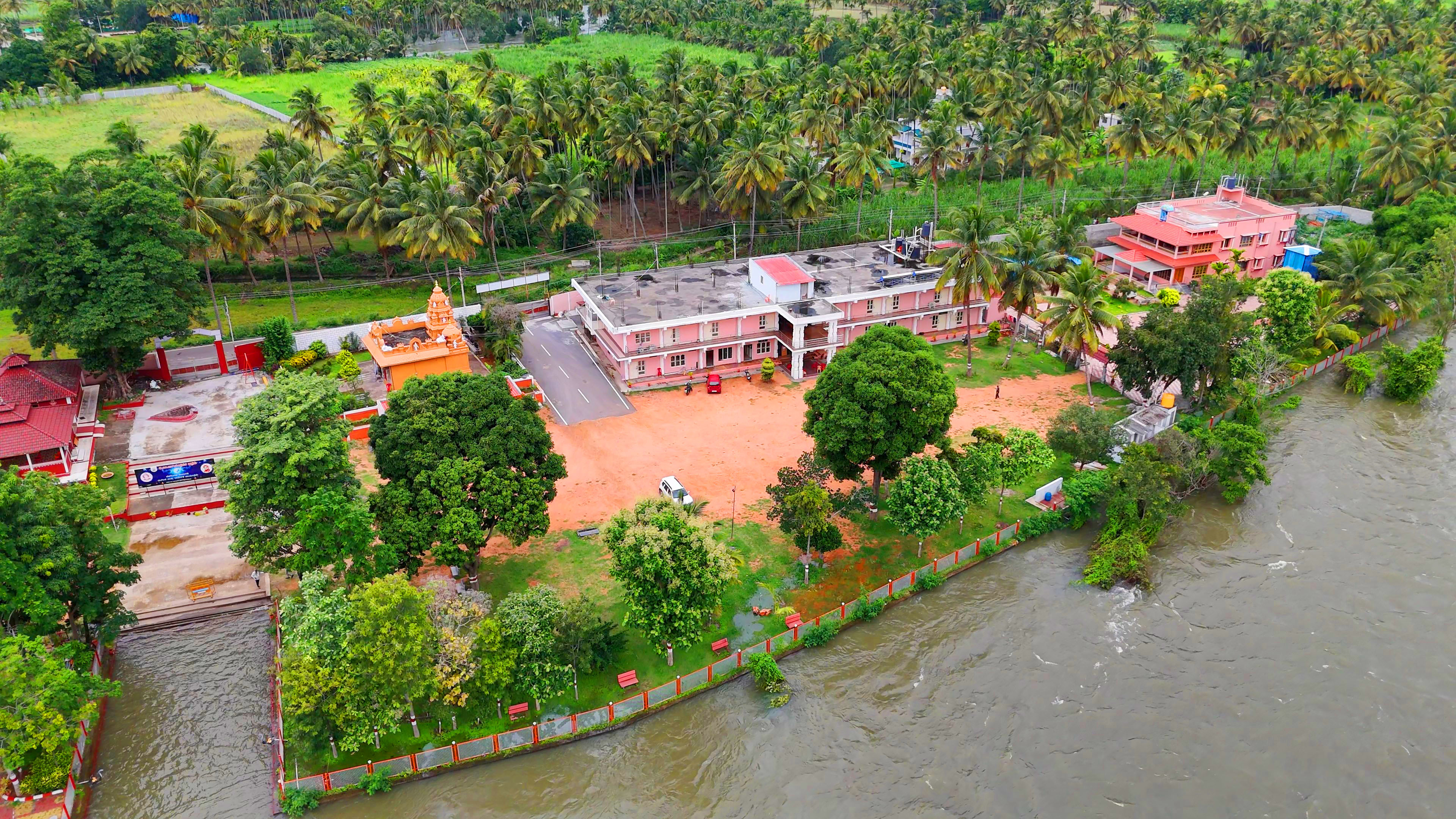 Chandravana Ashrama on the banks of the Cauvery River