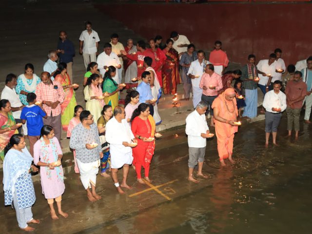 166th Beladingala Deepaarati at Chandravana Ashrama